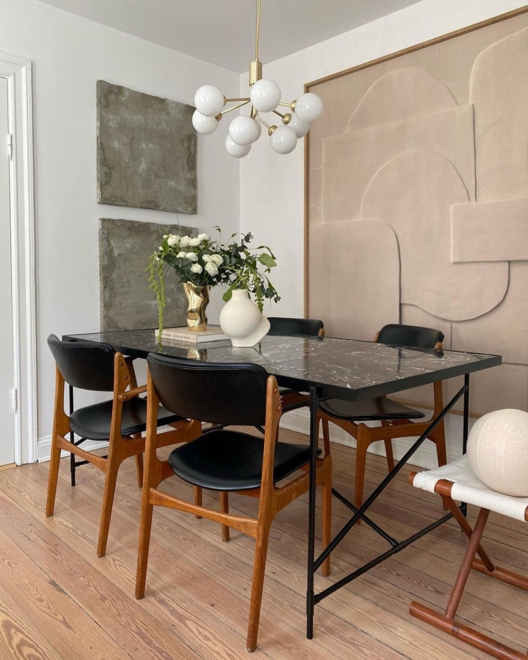 Glass Sphere Cluster Chandelier