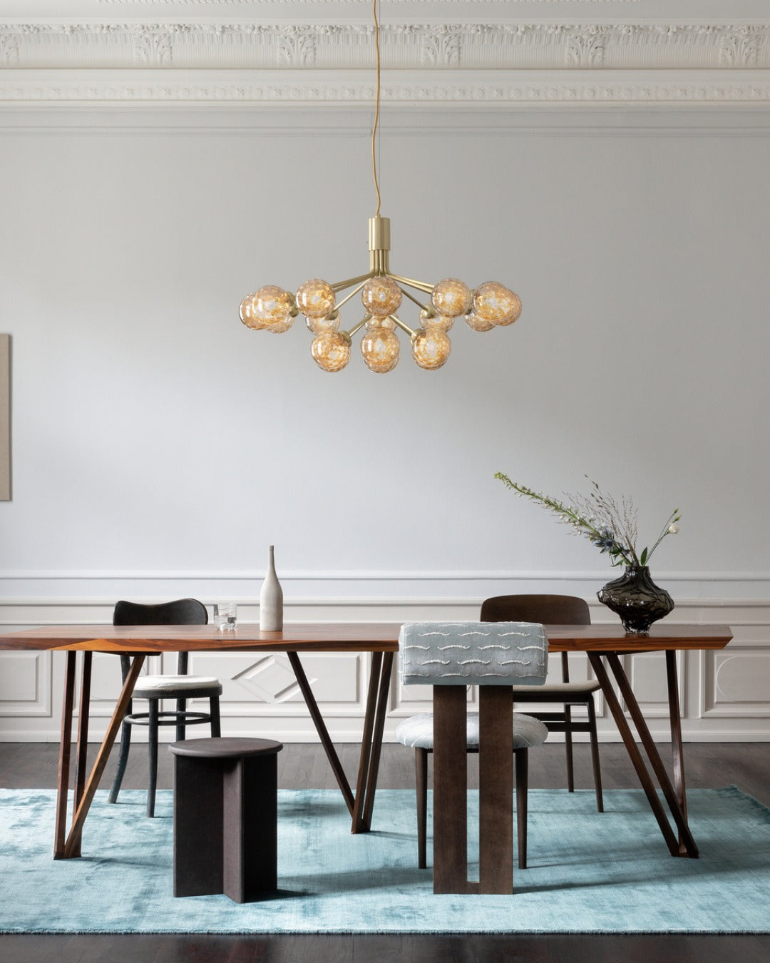 Glass Sphere Cluster Chandelier