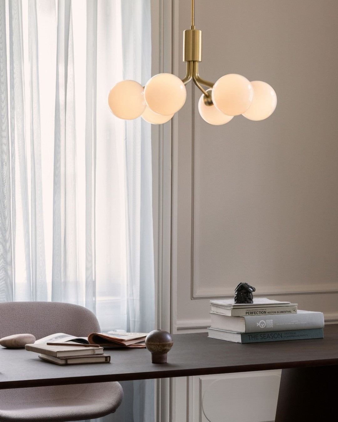 Glass Sphere Cluster Chandelier