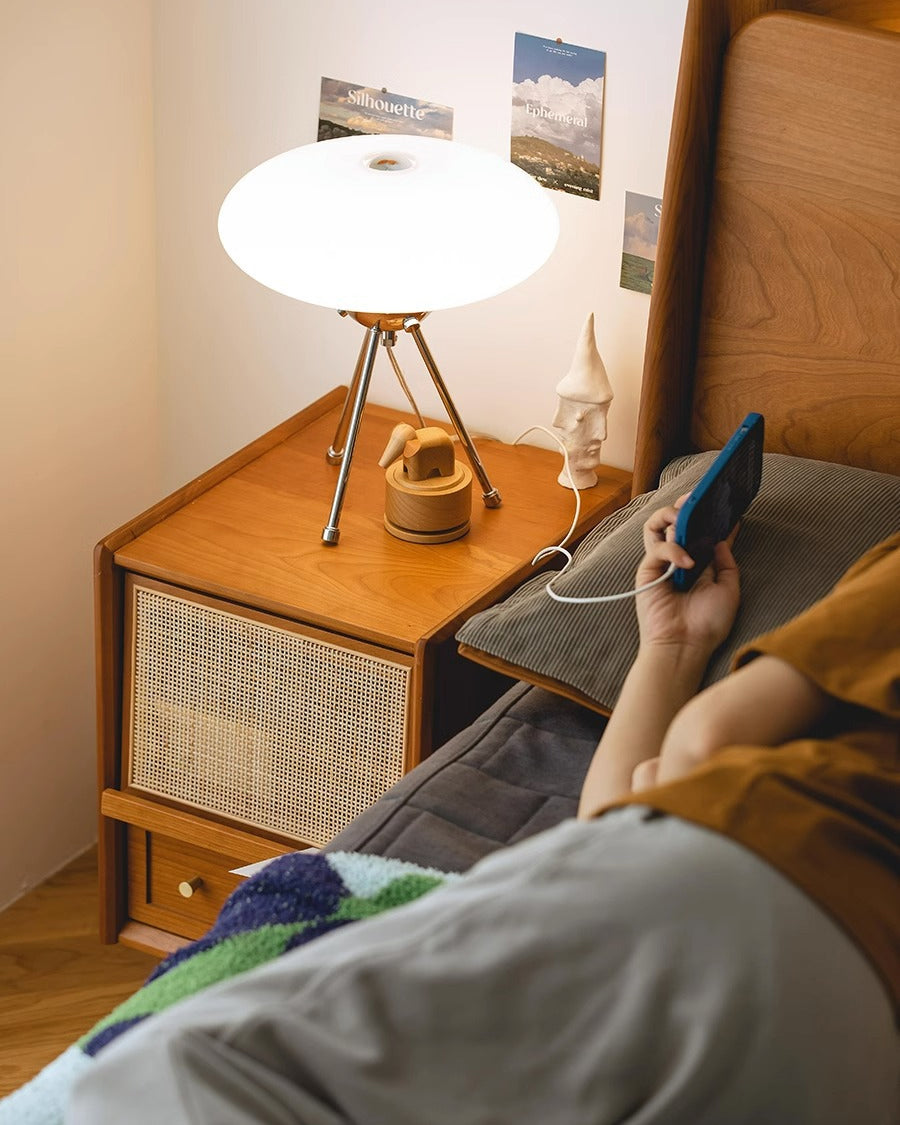 Glass UFO Table Lamp