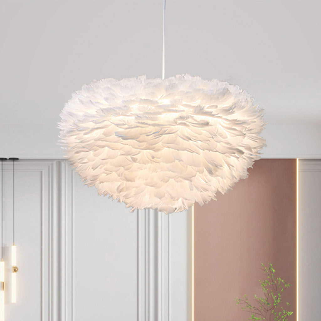 Pendant Light Chandelier Goose Feather