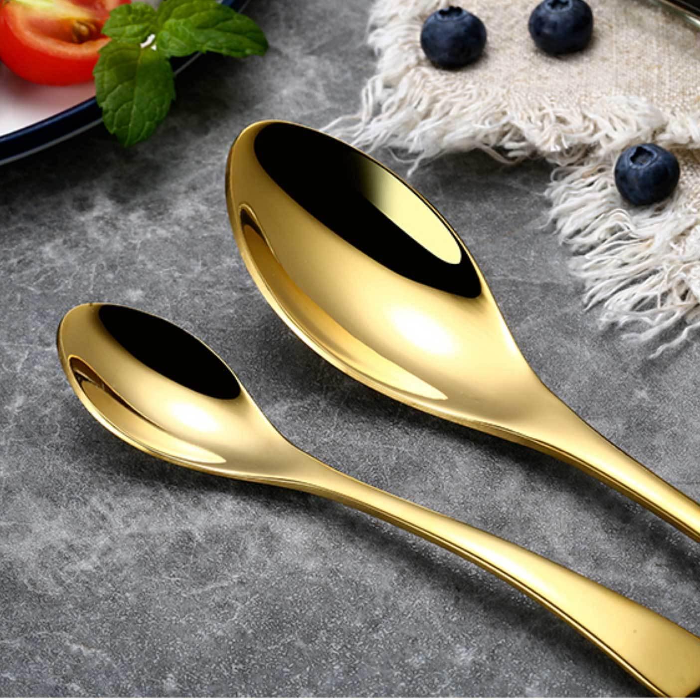 Gold Slim Metal Cutlery Set - Nordic Side - 