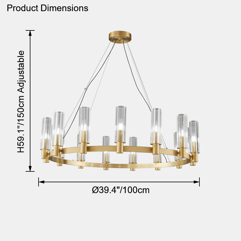 WOMO Pillar Candle Crystal Chandelier-WM2334