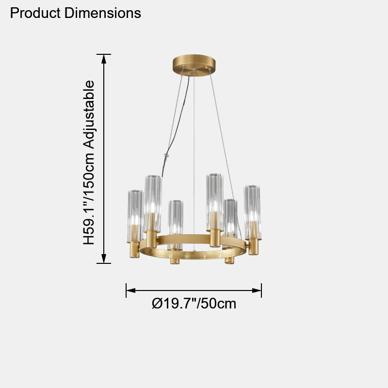 WOMO Pillar Candle Crystal Chandelier-WM2334