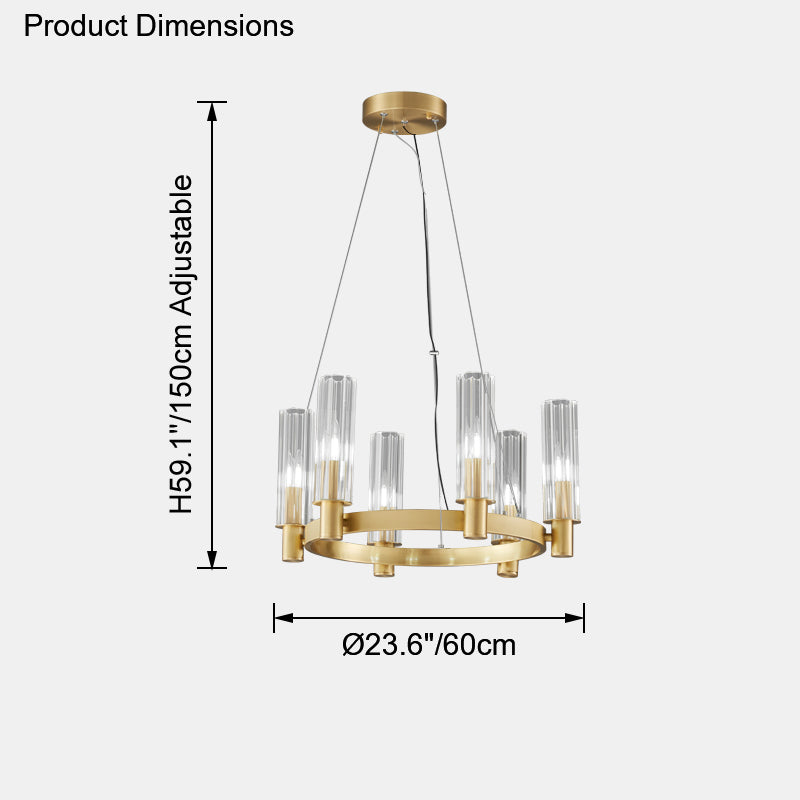 WOMO Pillar Candle Crystal Chandelier-WM2334