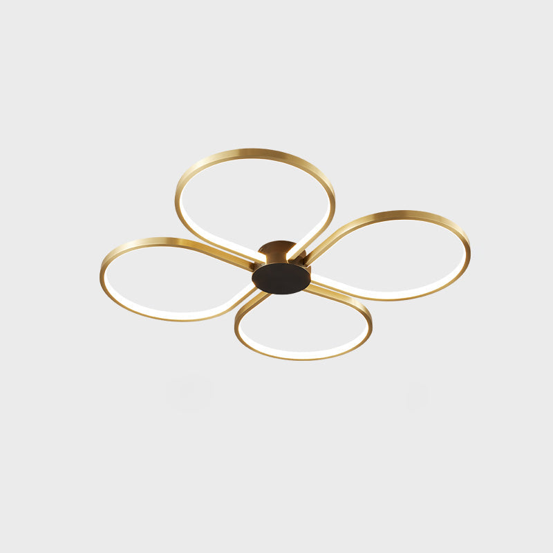 WOMO Clover Flower Brass Flush Mount Ceiling Light-WM1070