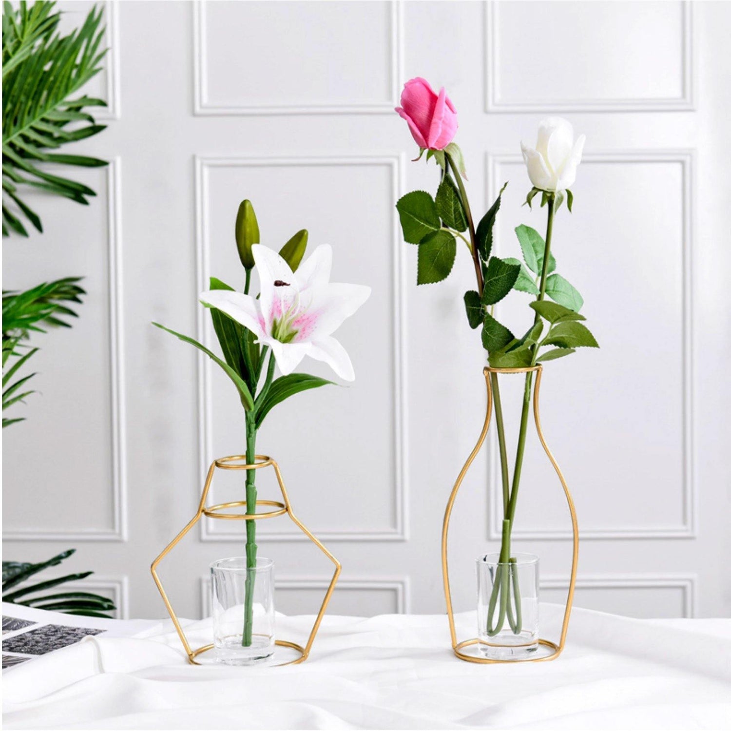 Golden Iron Vases - Nordic Side - 