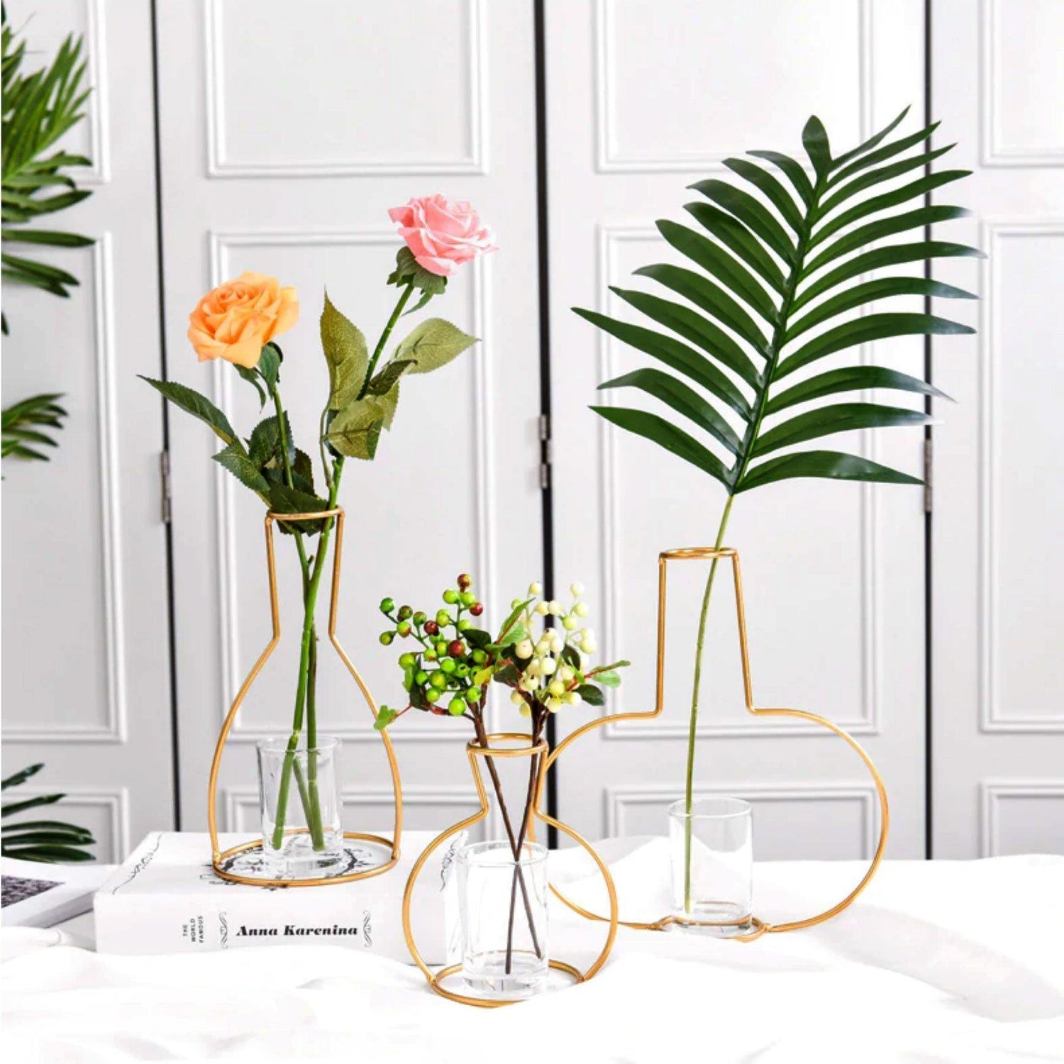 Golden Iron Vases - Nordic Side - 