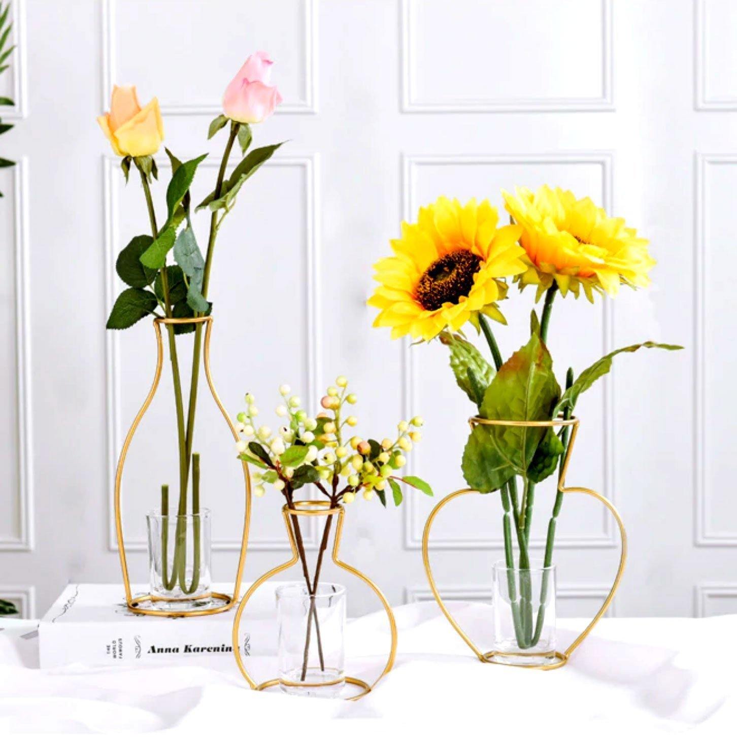 Golden Iron Vases - Nordic Side - 