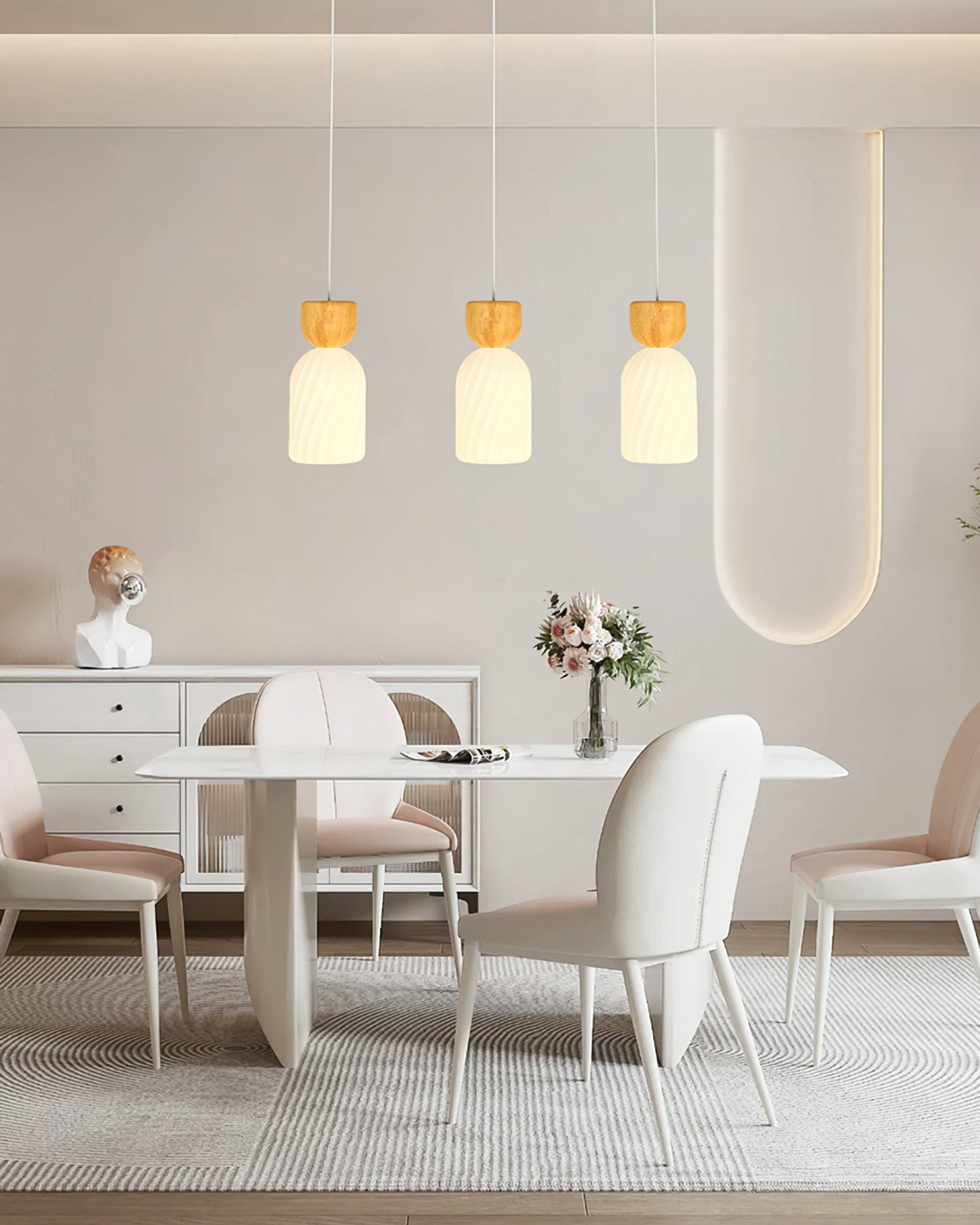 Gourd Ribbed Pendant Light