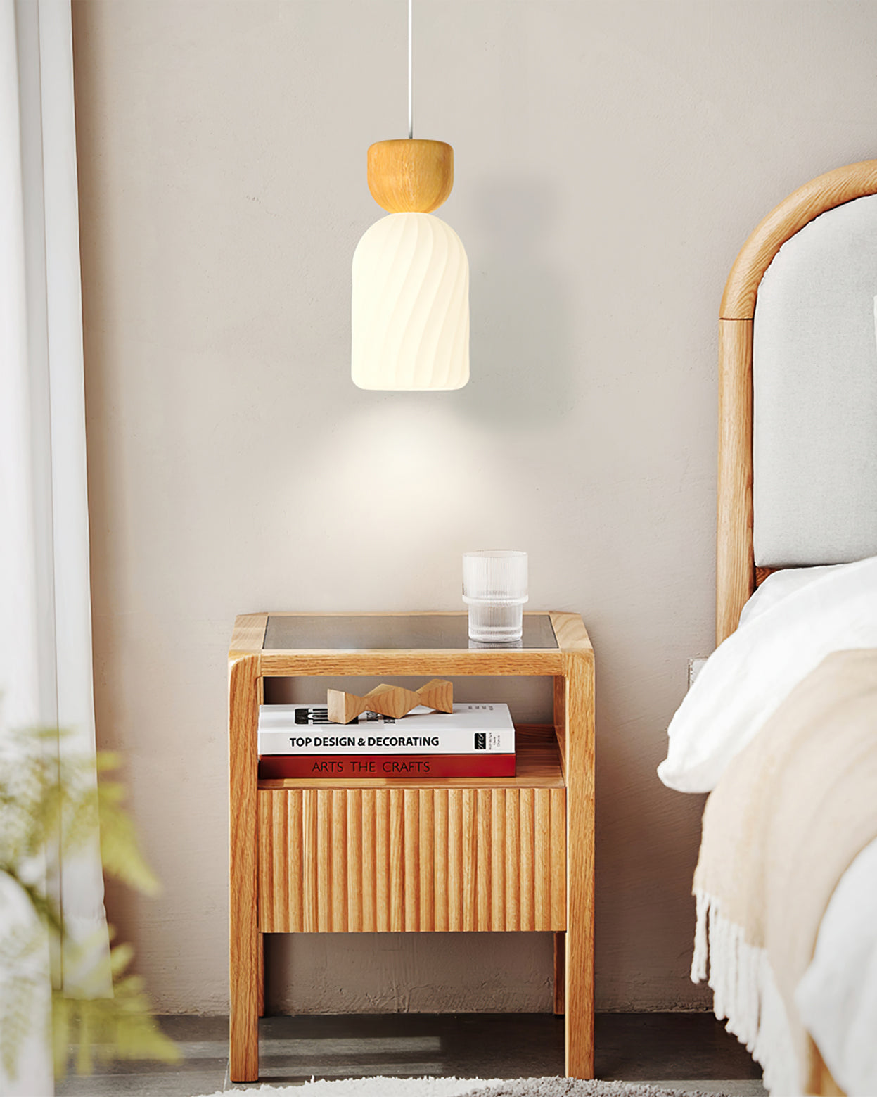 Gourd Ribbed Pendant Light