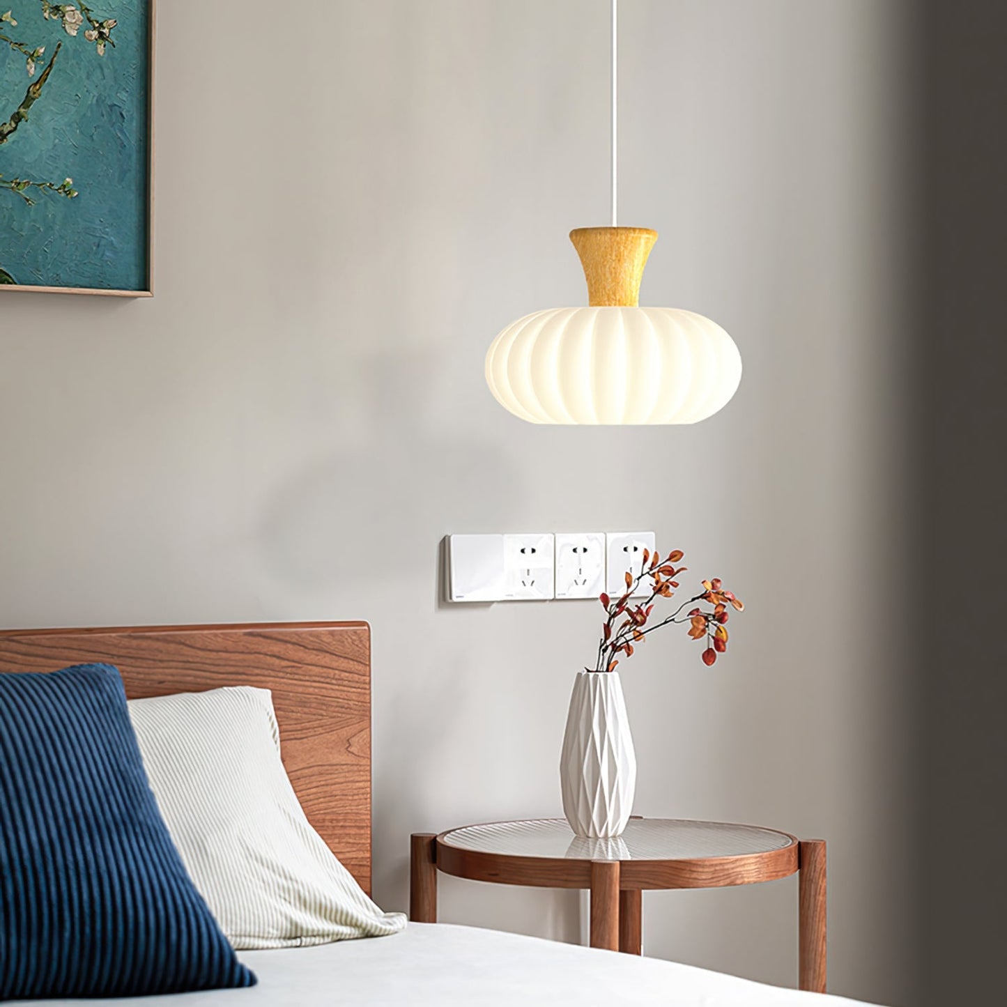 Gourd Ribbed Pendant Light