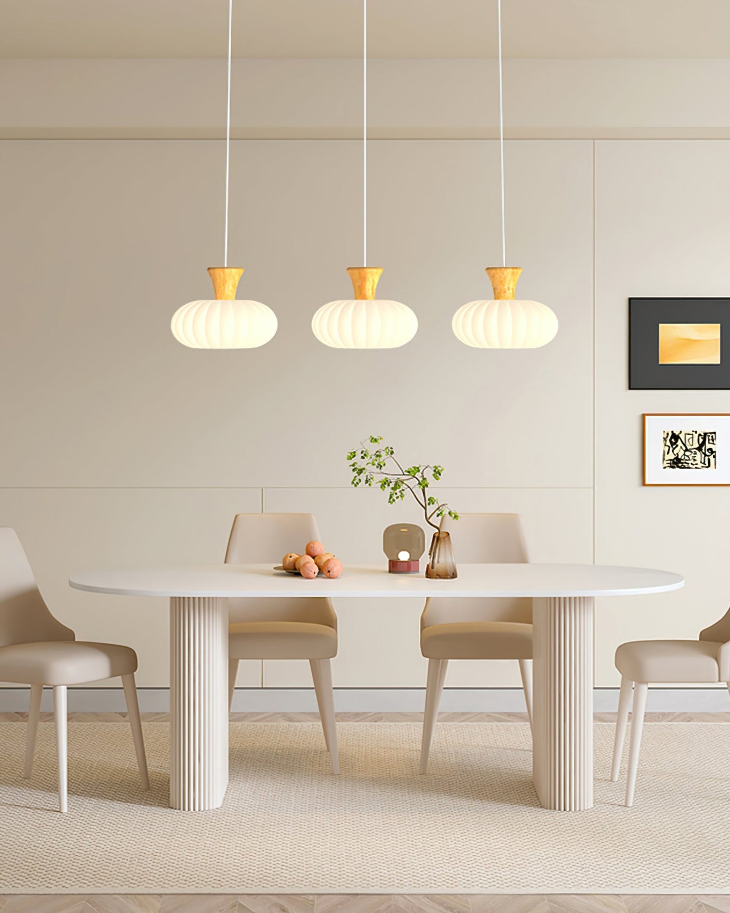 Gourd Ribbed Pendant Light