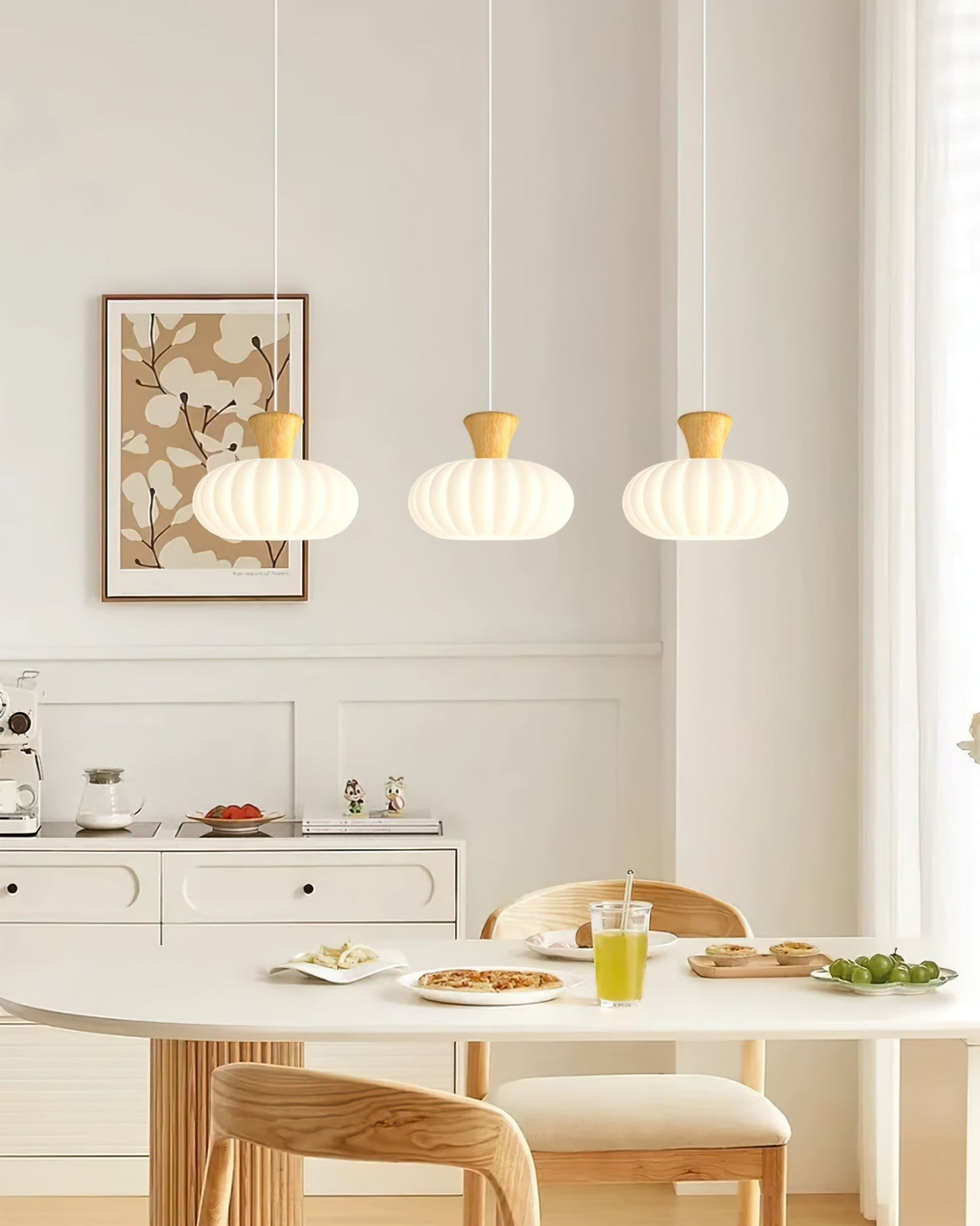 Gourd Ribbed Pendant Light