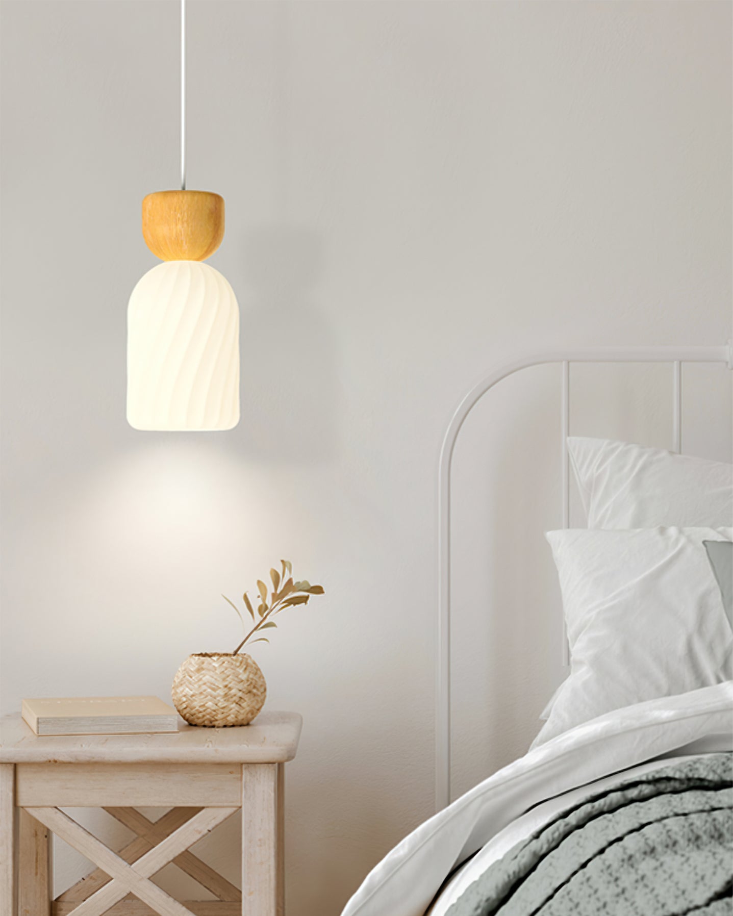 Gourd Ribbed Pendant Light