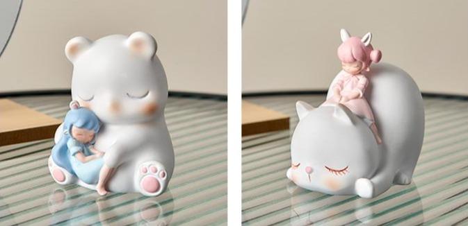 Cute Dreamy Animal Girl Decor Figurines