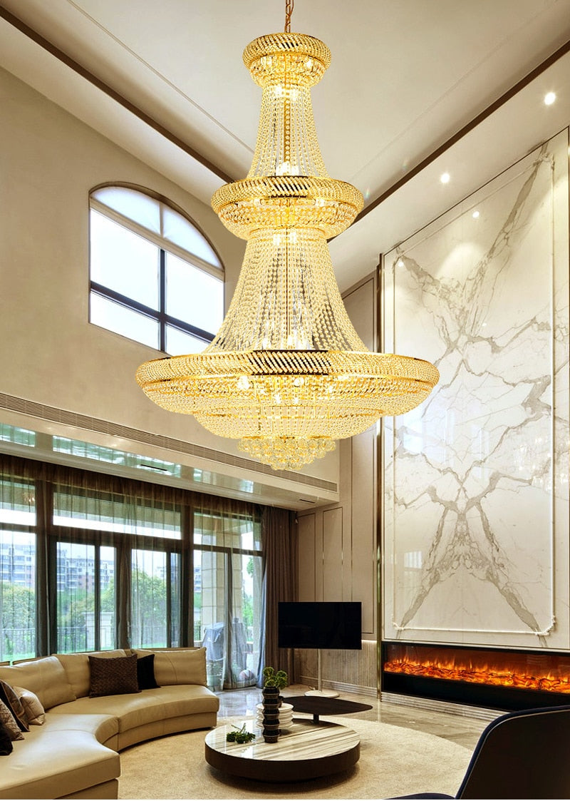 Ylk Luxury Crystal Staircase Chandelier
