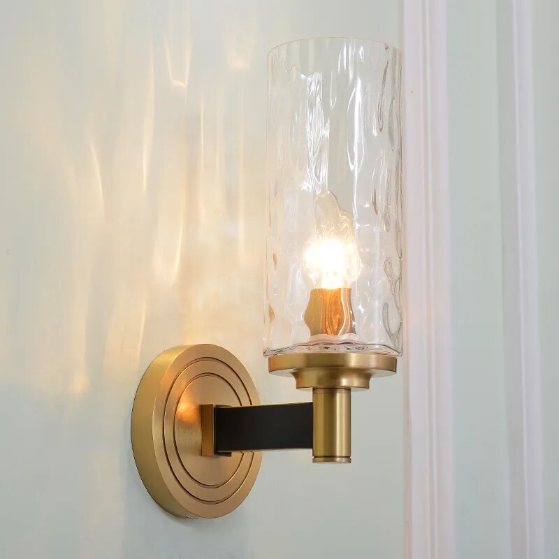 KUNG Modern Lustre Crystal Wall Lamp Bronze