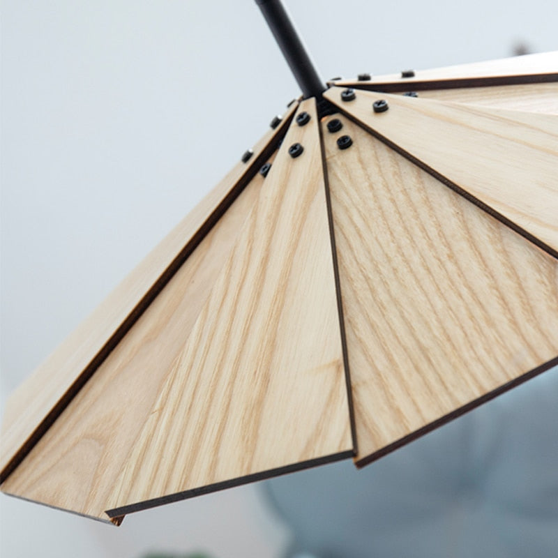 IIS LED Solid Wood Pendant Light Nordic Restaurant Bar Office Hanging lamp