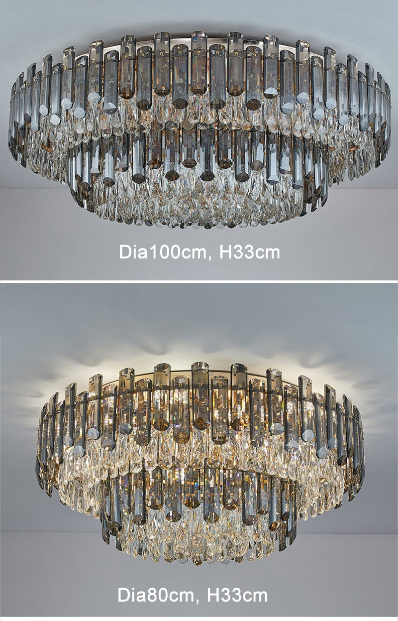 Ylk Luxury Crystal Ceiling Chandelier