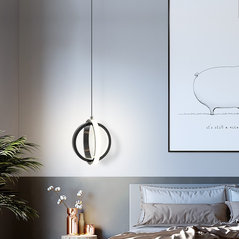 SERA Doble - Simple Modern LED Double Round Square Hanging Lamp