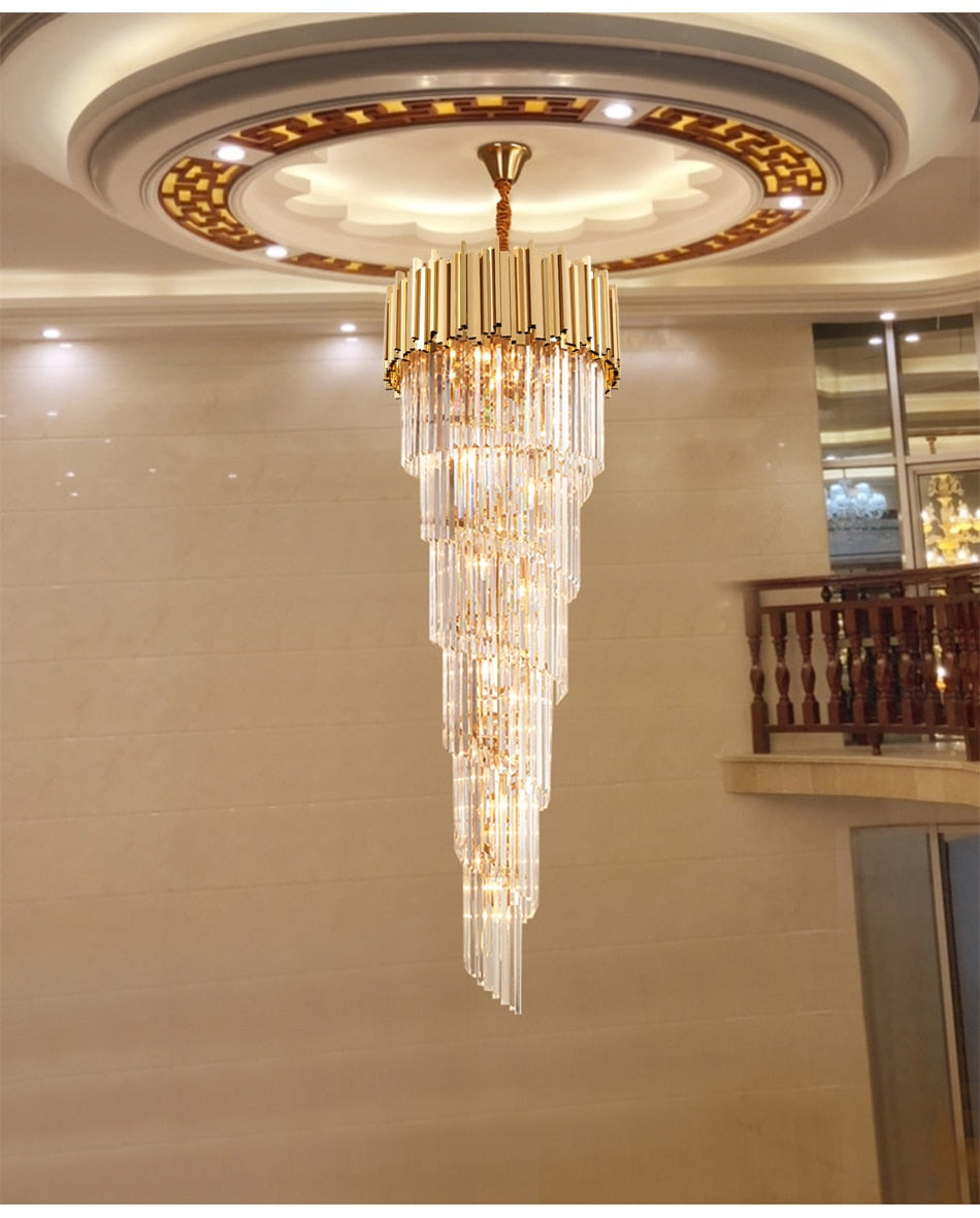 Ylk Long Crystal Chandelier Lamp
