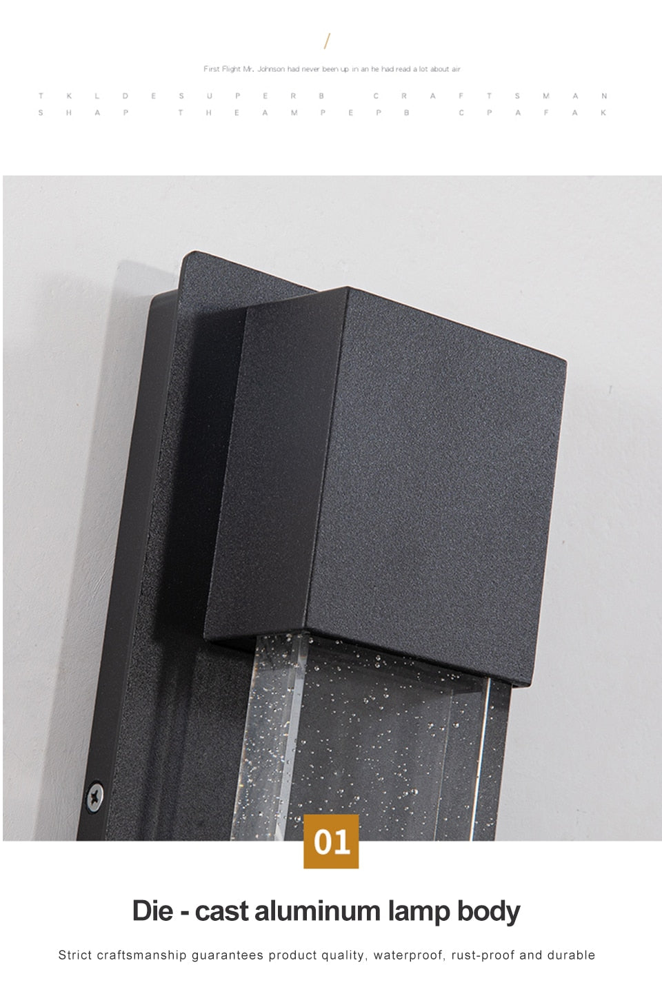 IIS New Led wall lamp PIR motion sensor outdoor IP65 waterproof