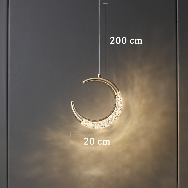 Lyf Moon And Circle Pendant Light