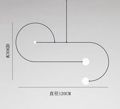 Torborg Minimalist Bedroom Bedside Led Chandelier Light