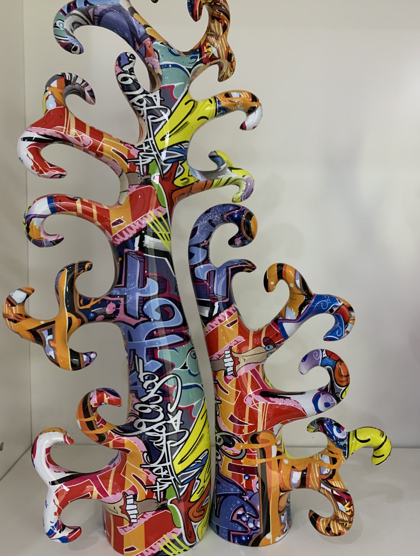 Painted Artisan Coral Figurine Decor