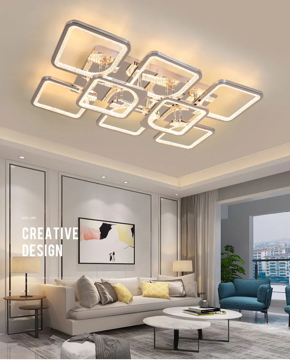 Qiyi Kaoli Chrome LED Chandelier