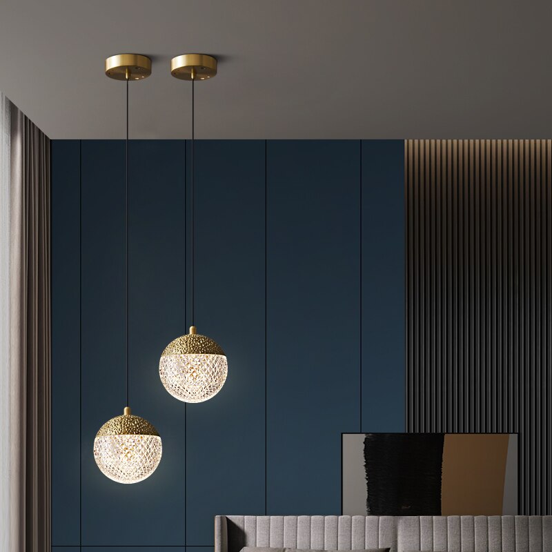 Lyf Round Ball Crystal Pendant Light