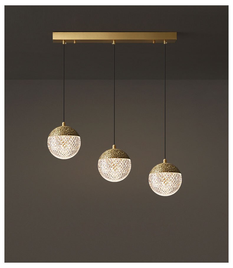 Lyf Round Ball Crystal Pendant Light