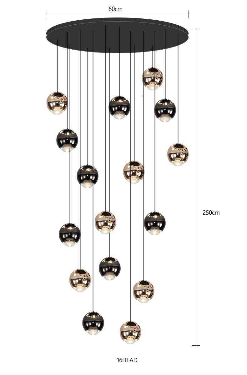 APEX Modern Luxury Glossy Ball Droplight Deco Lighting