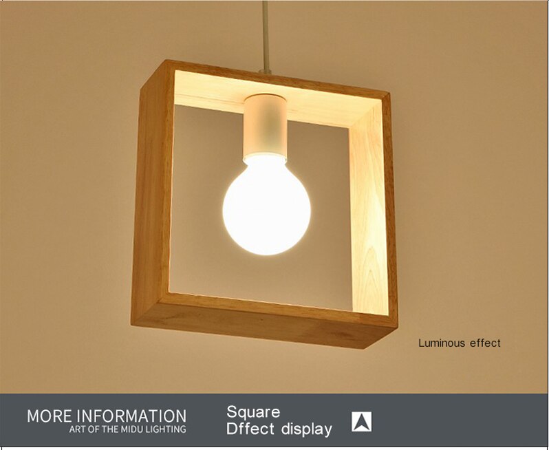 LYF 3-styles Nordic Pendant Creative Wooden Light