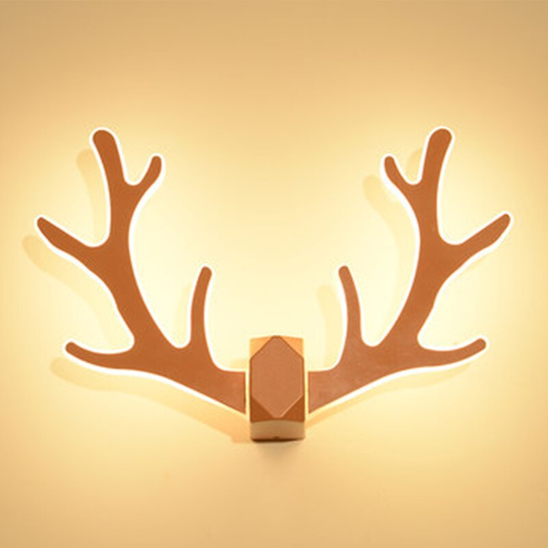 IIS Nordic Antler wall lamp LED bedside bedroom light macarons wall sconce