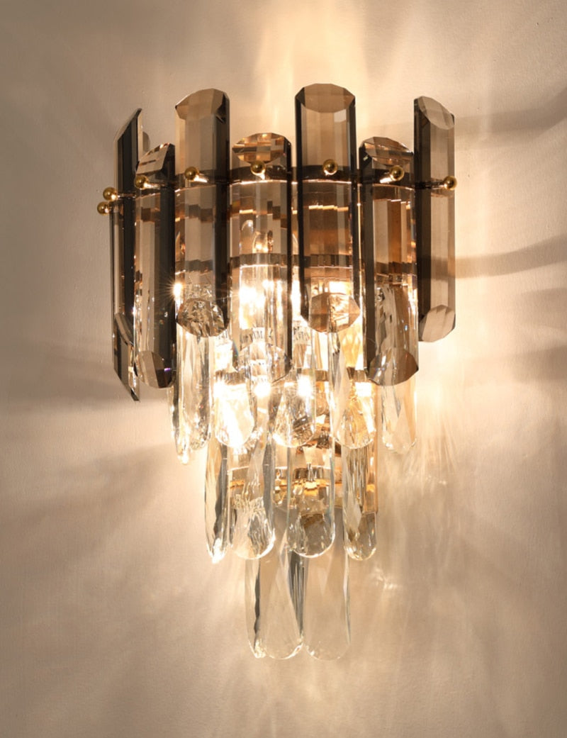 Ylk Thora Crystal Wall Sconce