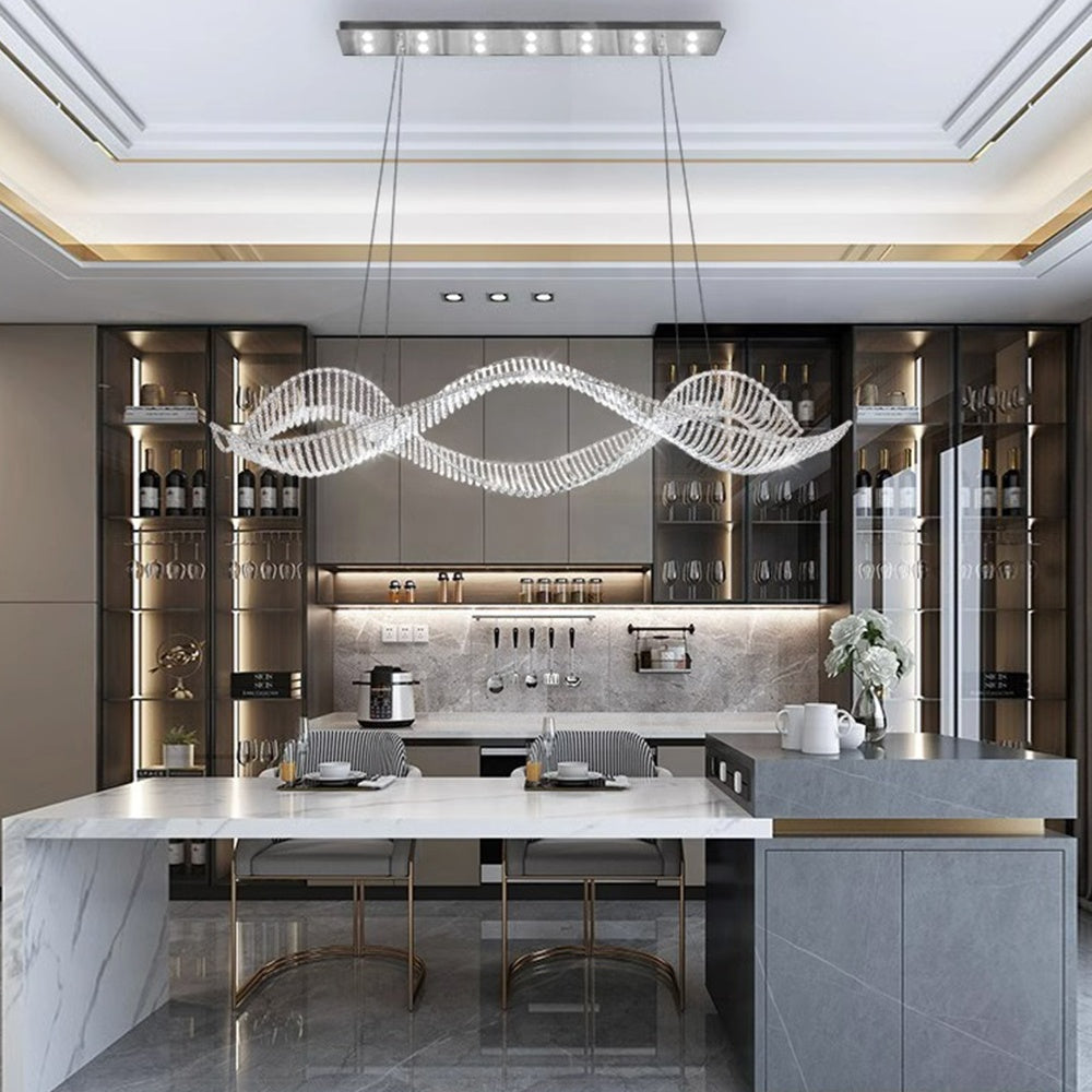 Ylk Large Wave Design Chandelier