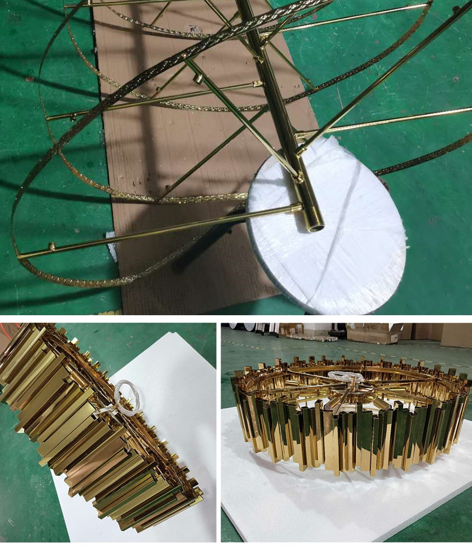 Ylk Long Crystal Chandelier Lamp