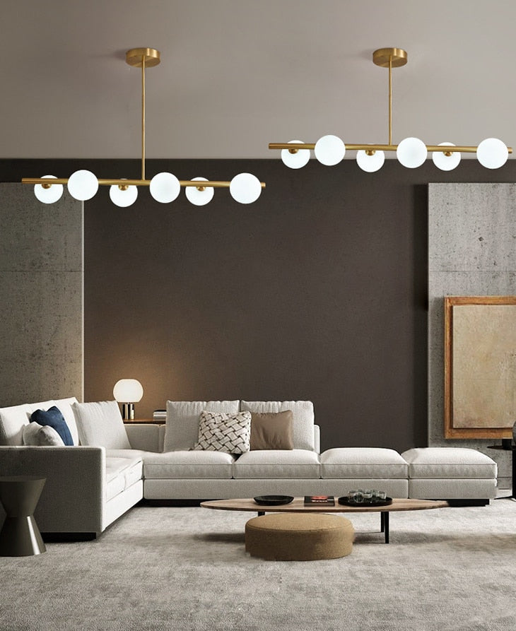 Oud Bethan Modern Glass Ball Chandelier