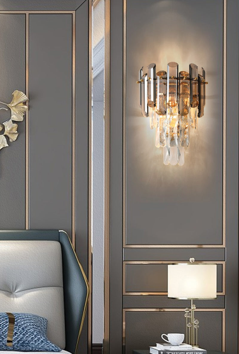 Ylk Thora Crystal Wall Sconce