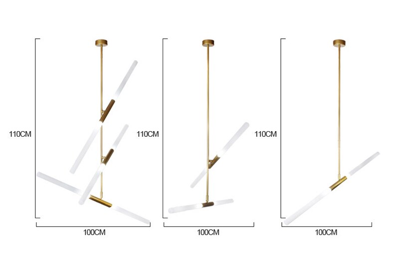 Ylk Agua Modern Gold LED Chandelier