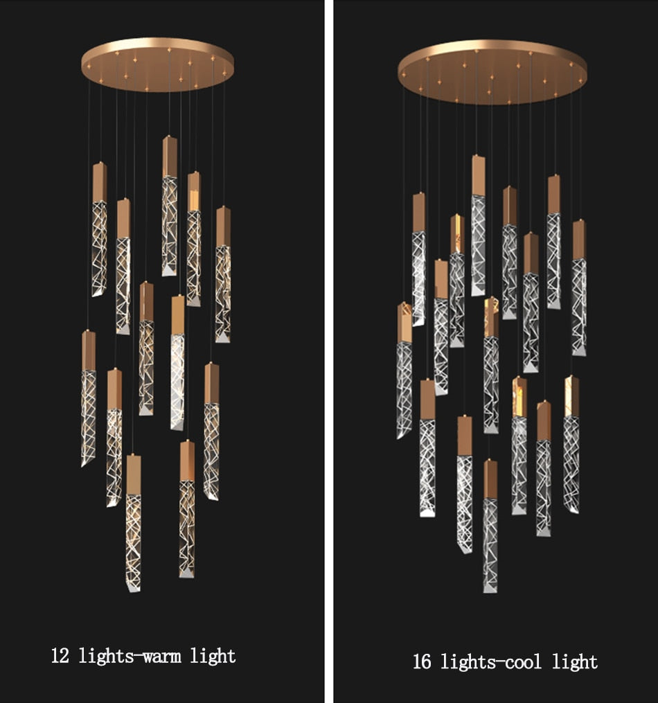 Ylk Averill Gold Chandelier Lamp