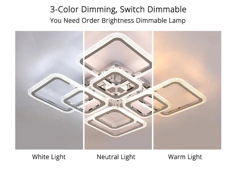 Qiyi Kaoli Chrome LED Chandelier