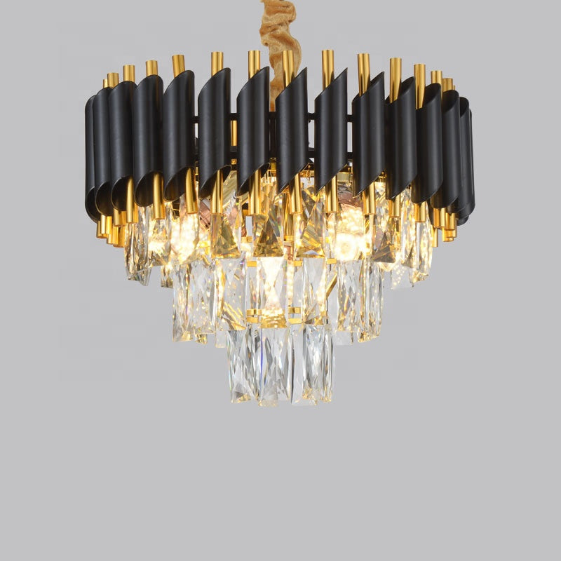 Ylk Black/Gold Zivah Crystal Chandelier