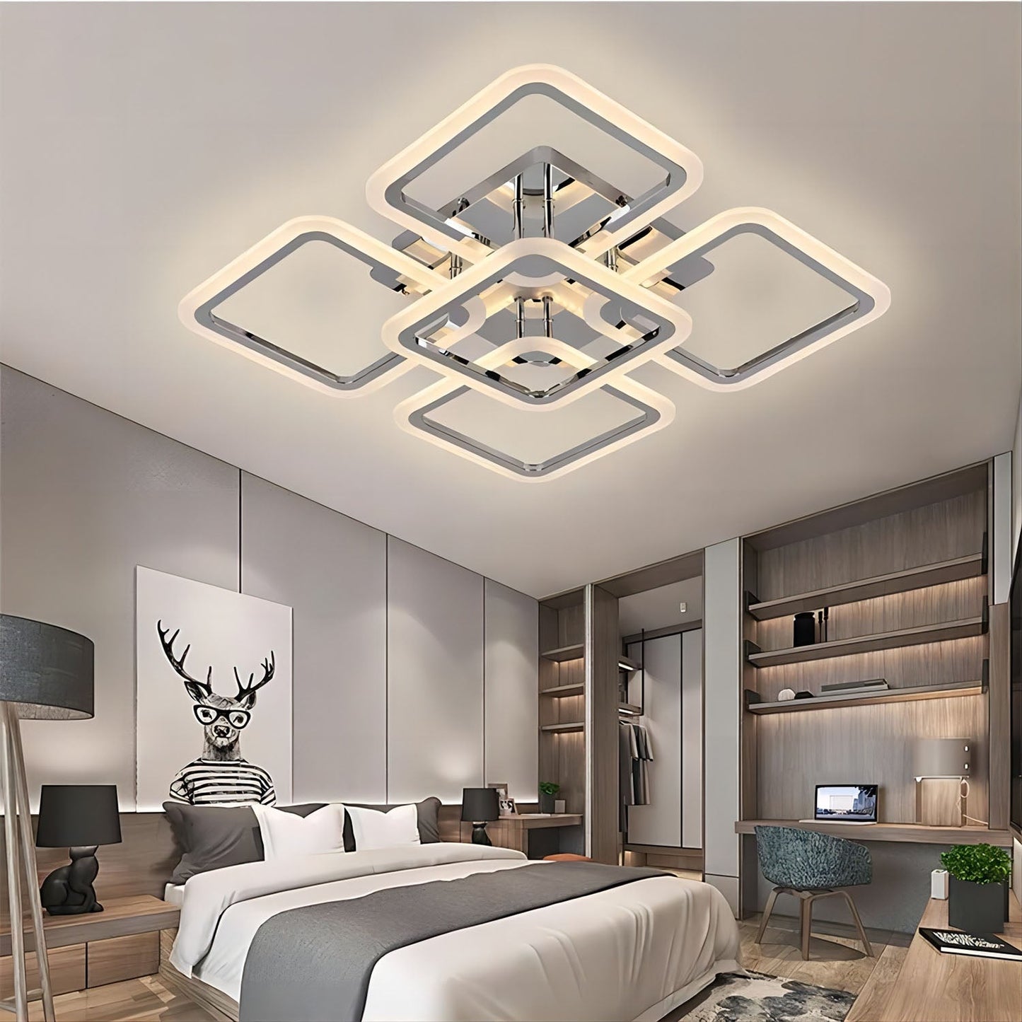 Qiyi Kaoli Chrome LED Chandelier