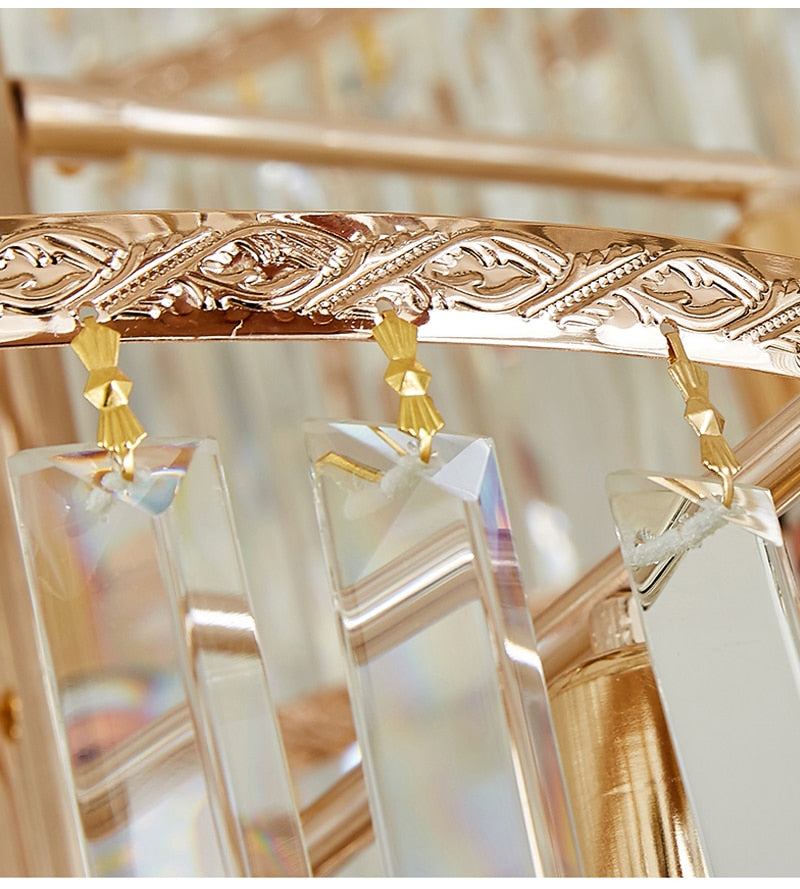 Ylk Long Spiral Crystal Chandelier