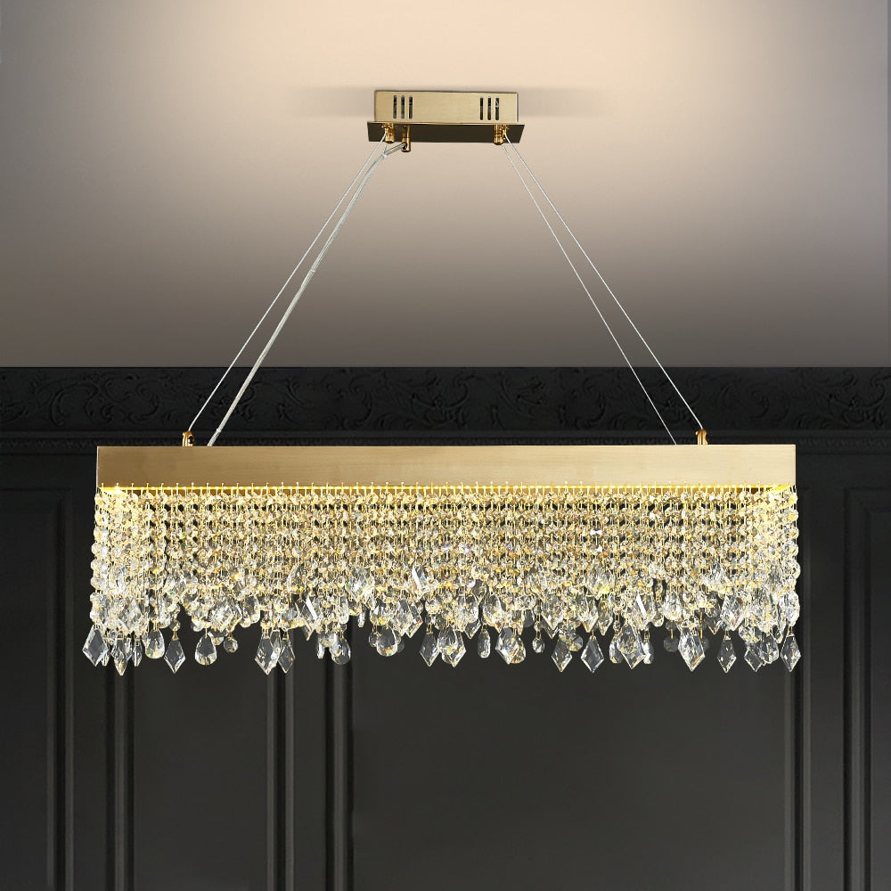 Ylk Cielo Gold Crystal Pendant Lamp