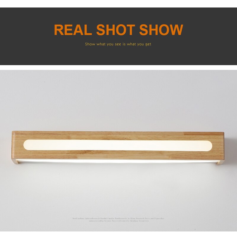 BAN Modern LED Nordic Mirror light wood Acrylic sconces