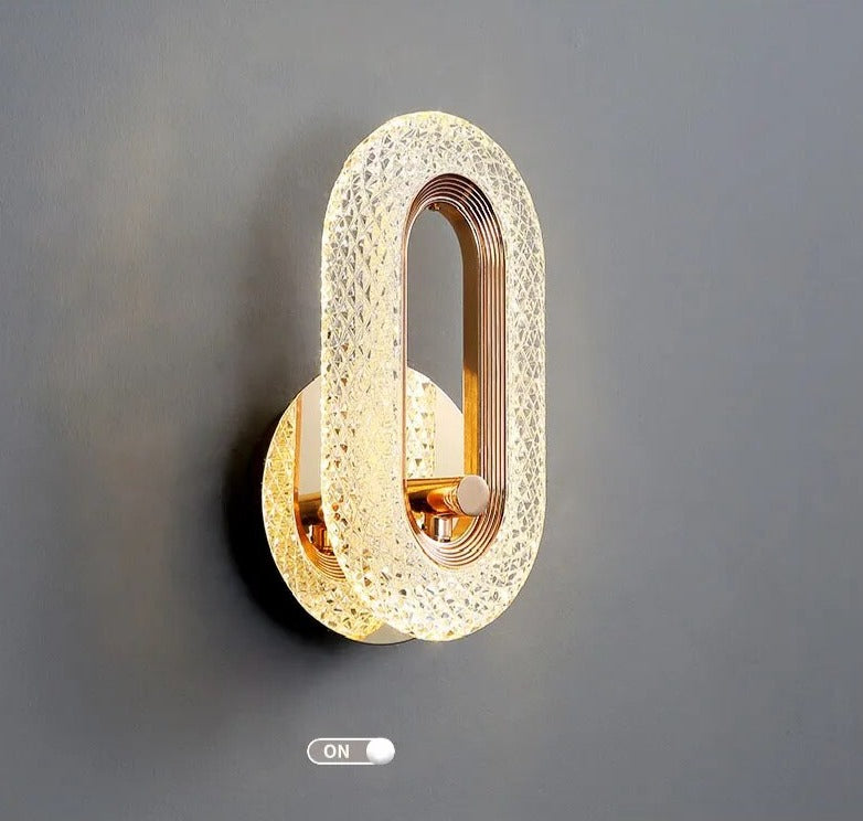 LYF Miraa Oval/Round Crystal Modern LED Wall Lamp